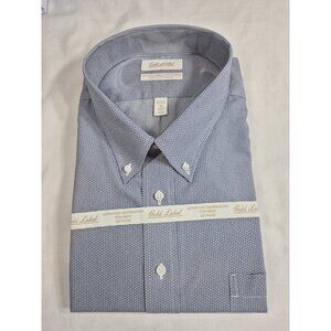 Roundtree Yorke Gold Label Men's Shirt Size  20 34-35 Navy Blue  Advance (64)